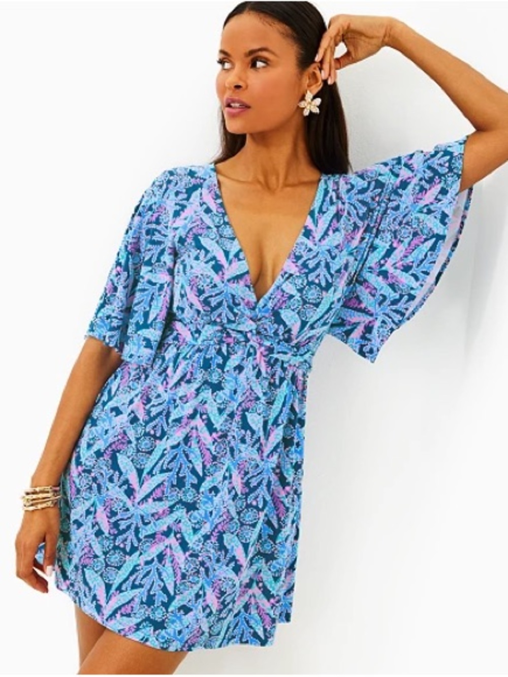 Lilly Pulitzer Minka Skirted Romper - Barton Blue Star Gazing